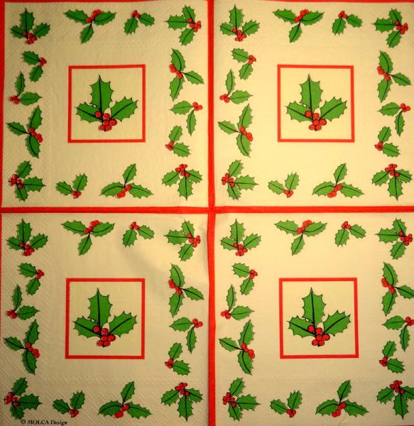124 Weihnachten Blumen - 3-lagig - Ihr